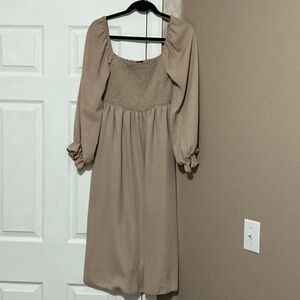 New Look Beige Smocked Skirt